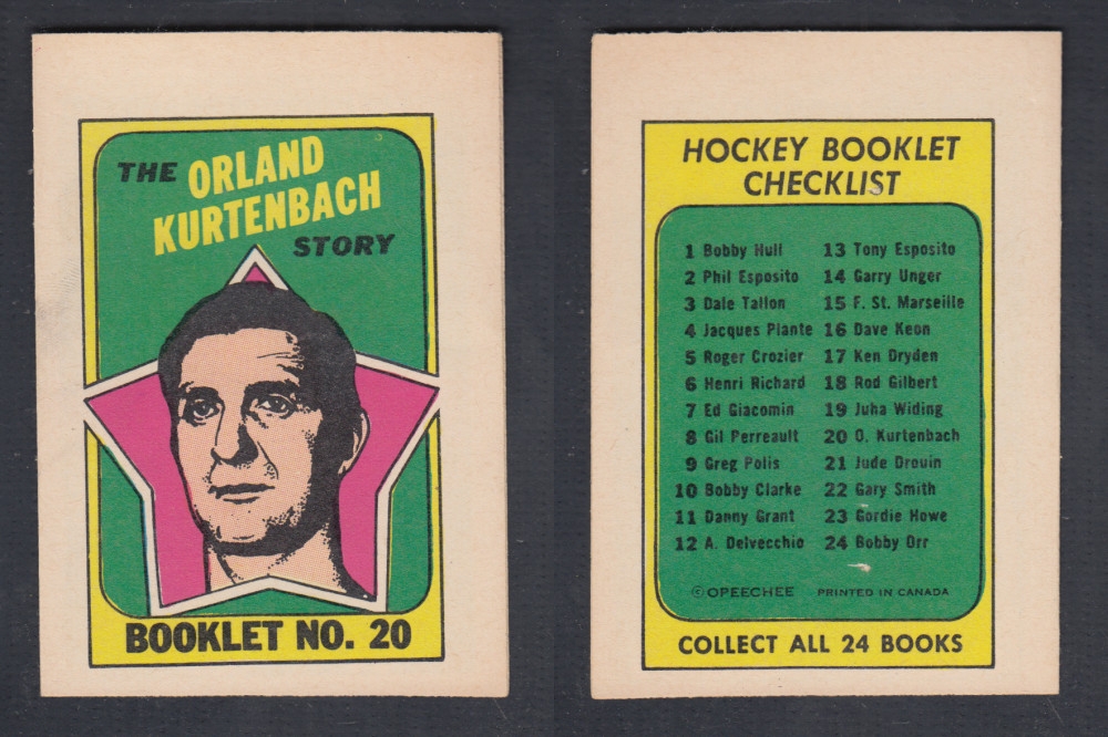 1971-72 O-PEE-CHEE STORY BOOKLET #20 O. KURTENBACH photo 1971-72 O-PEE-CHEE STORY BOOKLET #20 O. KURTENBACH photo