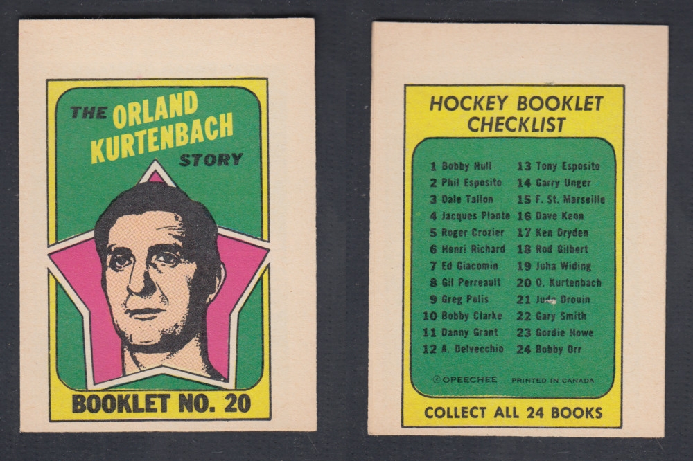 1971-72 O-PEE-CHEE STORY BOOKLET #20 O. KURTENBACH photo 1971-72 O-PEE-CHEE STORY BOOKLET #20 O. KURTENBACH photo