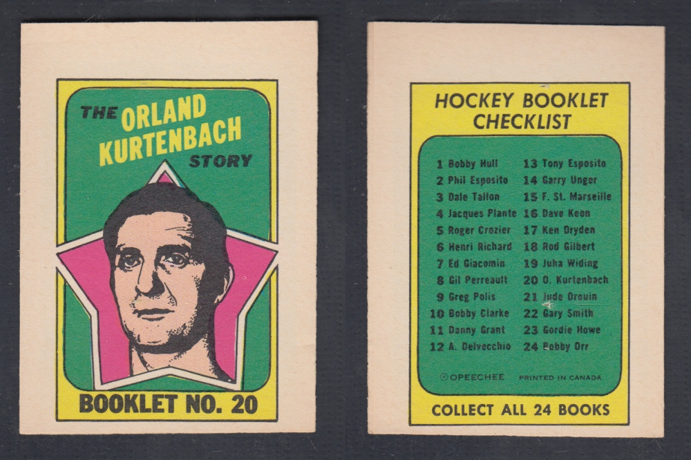 1971-72 O-PEE-CHEE STORY BOOKLET #20 O. KURTENBACH photo 1971-72 O-PEE-CHEE STORY BOOKLET #20 O. KURTENBACH photo