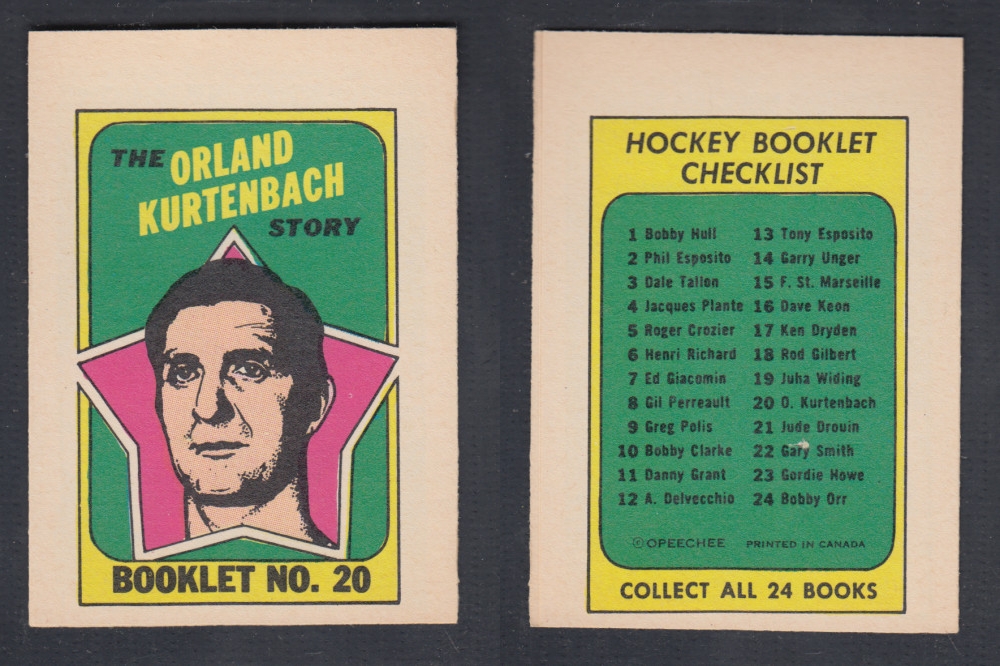 1971-72 O-PEE-CHEE STORY BOOKLET #20 O. KURTENBACH photo 1971-72 O-PEE-CHEE STORY BOOKLET #20 O. KURTENBACH photo
