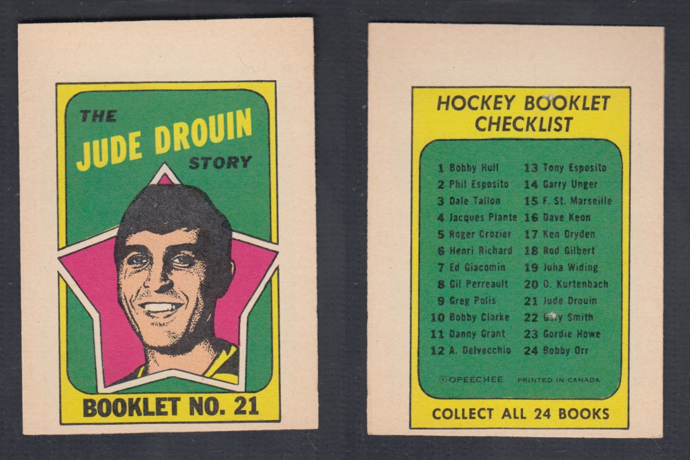 1971-72 O-PEE-CHEE STORY BOOKLET #21 J. DROUIN photo 1971-72 O-PEE-CHEE STORY BOOKLET #21 J. DROUIN photo