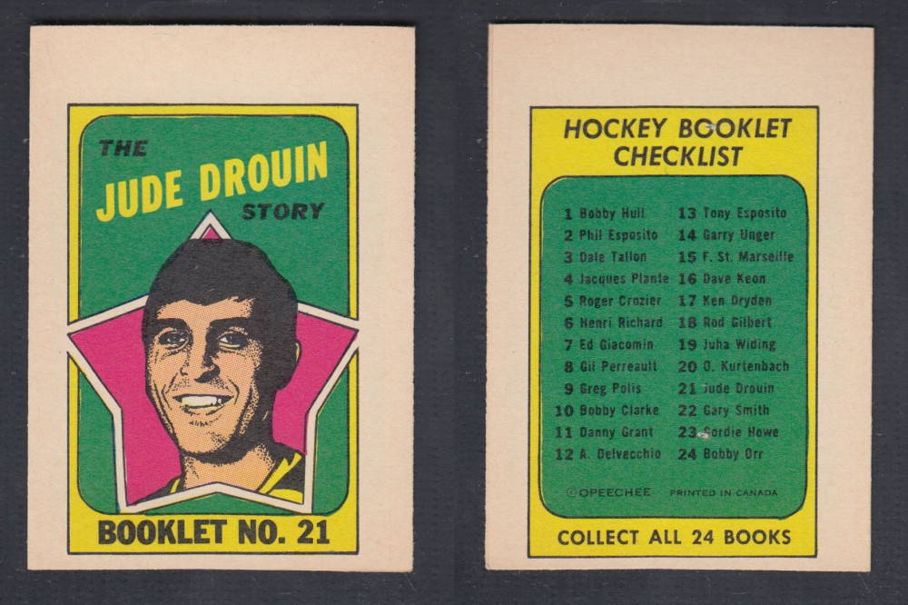 1971-72 O-PEE-CHEE STORY BOOKLET #21 J. DROUIN photo 1971-72 O-PEE-CHEE STORY BOOKLET #21 J. DROUIN photo
