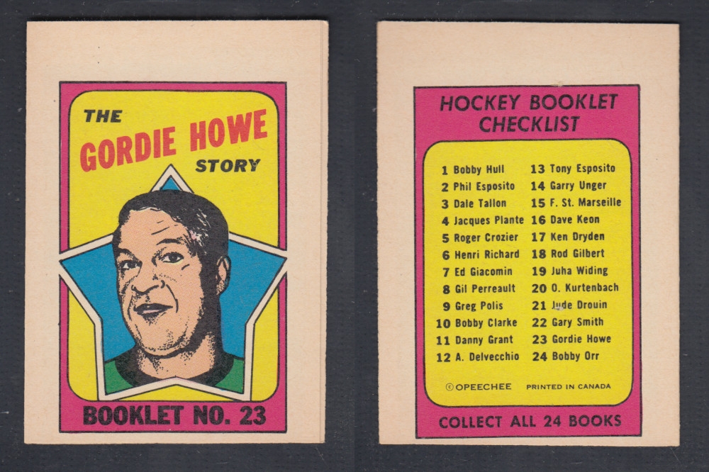 1971-72 O-PEE-CHEE STORY BOOKLET #23 G. HOWE photo 1971-72 O-PEE-CHEE STORY BOOKLET #23 G. HOWE photo