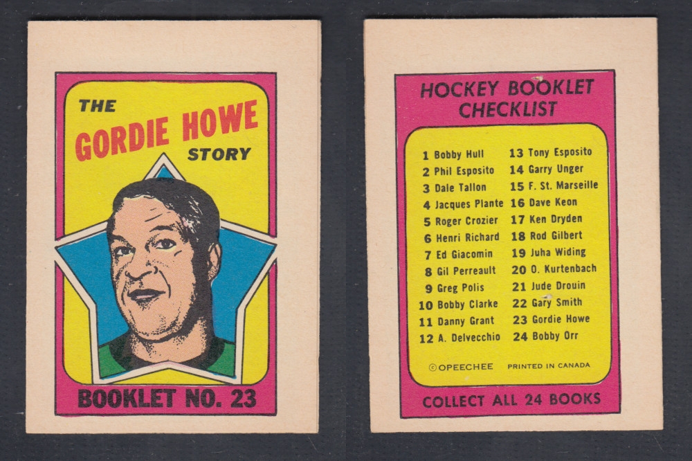 1971-72 O-PEE-CHEE STORY BOOKLET #23 G. HOWE photo 1971-72 O-PEE-CHEE STORY BOOKLET #23 G. HOWE photo