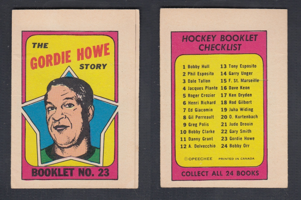 1971-72 O-PEE-CHEE STORY BOOKLET #23 G. HOWE photo 1971-72 O-PEE-CHEE STORY BOOKLET #23 G. HOWE photo