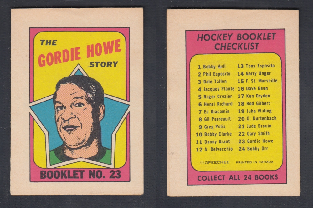 1971-72 O-PEE-CHEE STORY BOOKLET #23 G. HOWE photo