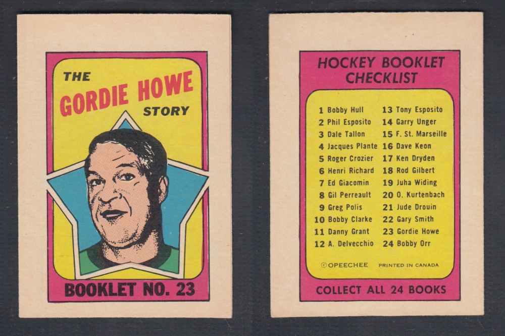 1971-72 O-PEE-CHEE STORY BOOKLET #23 G. HOWE photo 1971-72 O-PEE-CHEE STORY BOOKLET #23 G. HOWE photo