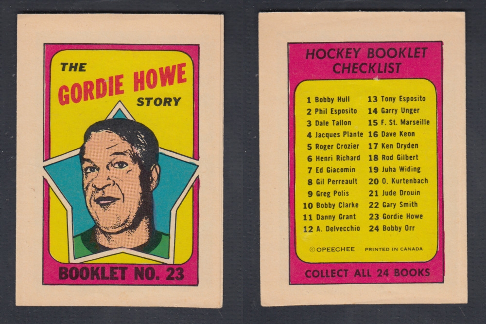1971-72 O-PEE-CHEE STORY BOOKLET #23 G. HOWE photo 1971-72 O-PEE-CHEE STORY BOOKLET #23 G. HOWE photo