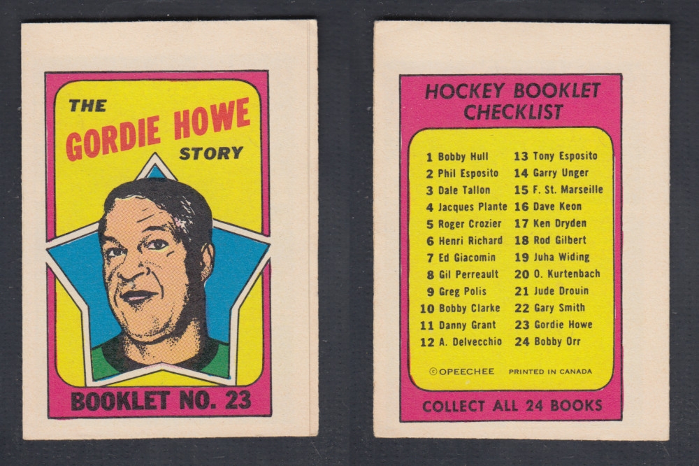 1971-72 O-PEE-CHEE STORY BOOKLET #23 G. HOWE photo 1971-72 O-PEE-CHEE STORY BOOKLET #23 G. HOWE photo