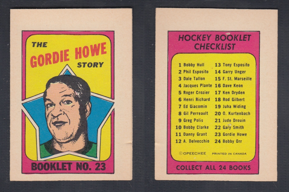 1971-72 O-PEE-CHEE STORY BOOKLET #23 G. HOWE photo 1971-72 O-PEE-CHEE STORY BOOKLET #23 G. HOWE photo