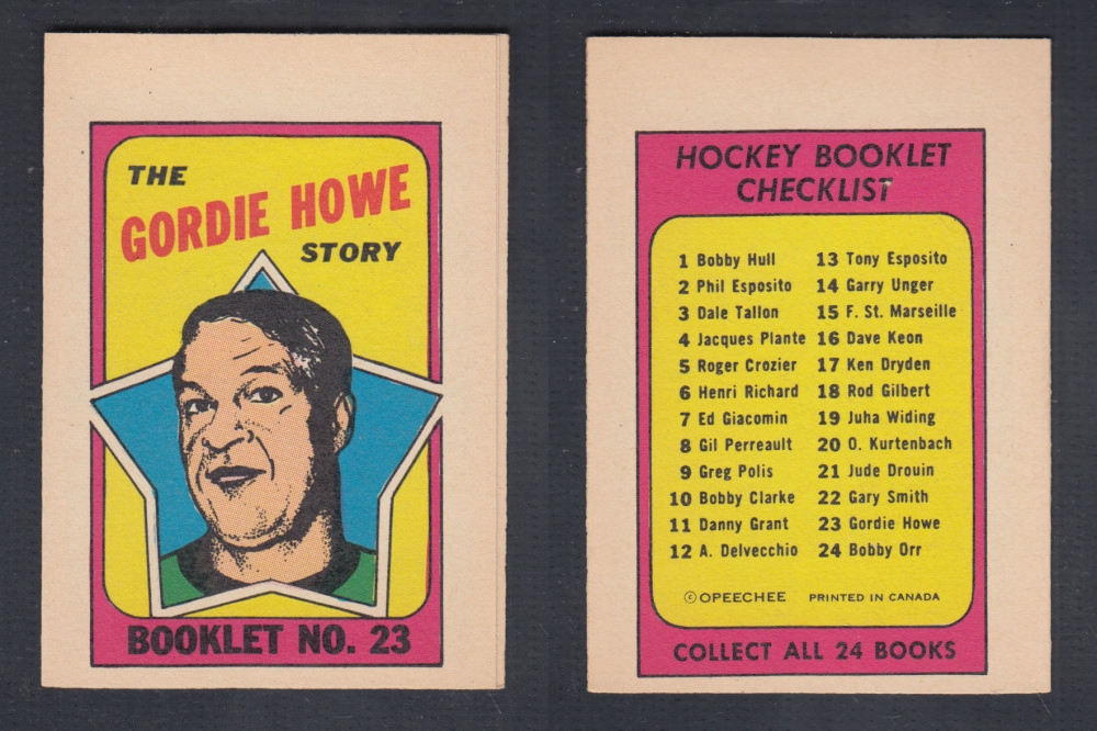 1971-72 O-PEE-CHEE STORY BOOKLET #23 G. HOWE photo 1971-72 O-PEE-CHEE STORY BOOKLET #23 G. HOWE photo