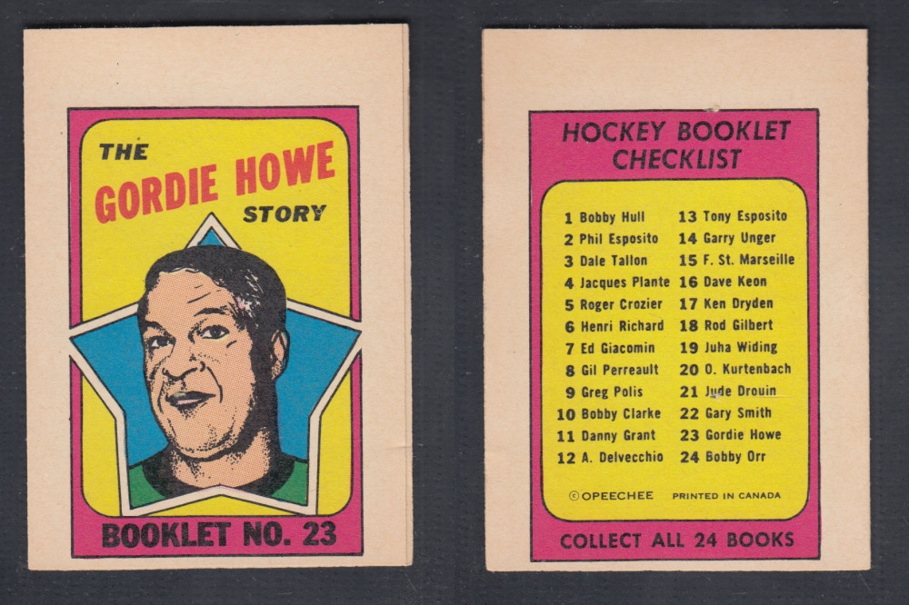 1971-72 O-PEE-CHEE STORY BOOKLET #23 G. HOWE photo 1971-72 O-PEE-CHEE STORY BOOKLET #23 G. HOWE photo