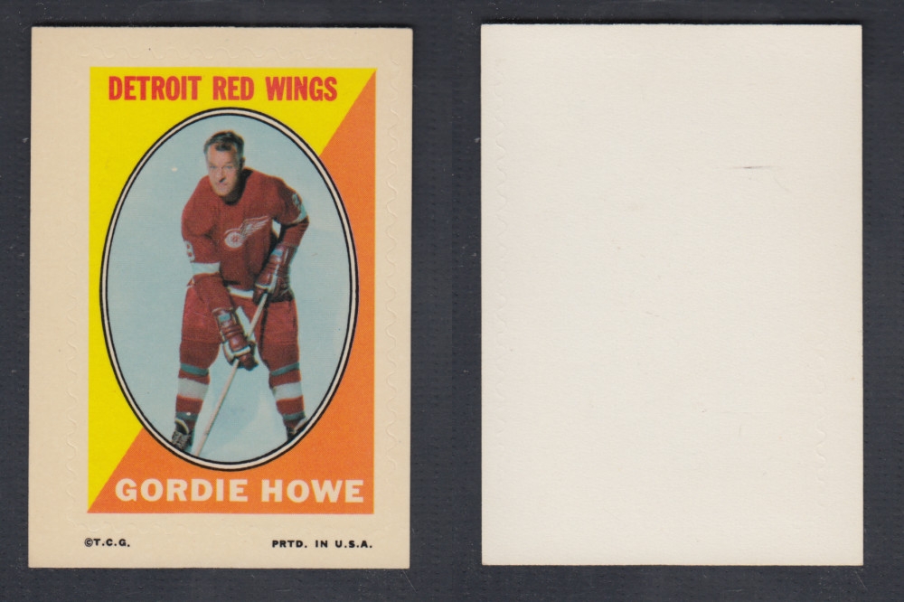 1970-71 O-PEE-CHEE STICKER STAMP G. HOWE photo 1970-71 O-PEE-CHEE STICKER STAMP G. HOWE photo