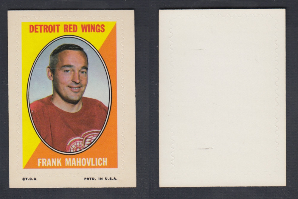 1970-71 O-PEE-CHEE STICKER STAMP F. MAHOVLICH photo 1970-71 O-PEE-CHEE STICKER STAMP F. MAHOVLICH photo