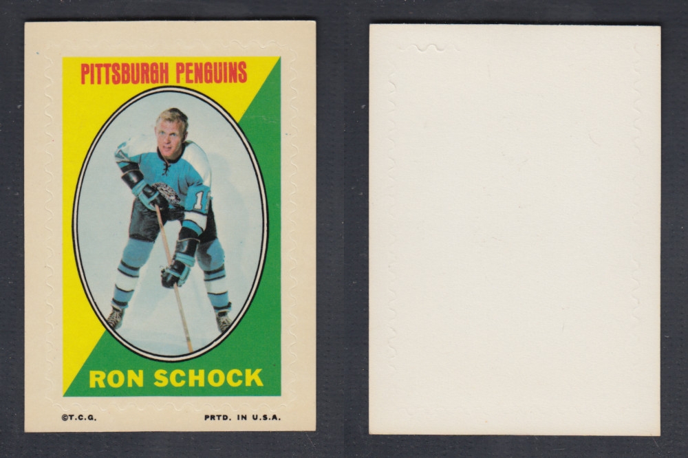 1970-71 O-PEE-CHEE STICKER STAMP R. SCHOCK photo 1970-71 O-PEE-CHEE STICKER STAMP R. SCHOCK photo
