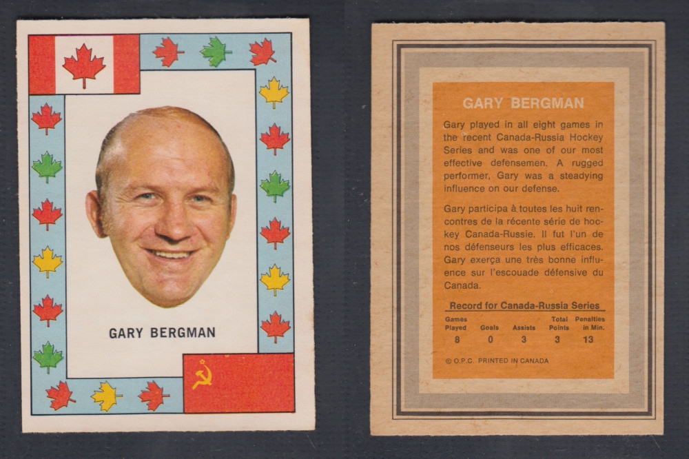1972-73 O-PEE-CHEE TEAM CANADA G. BERGMAN photo 1972-73 O-PEE-CHEE TEAM CANADA G. BERGMAN photo