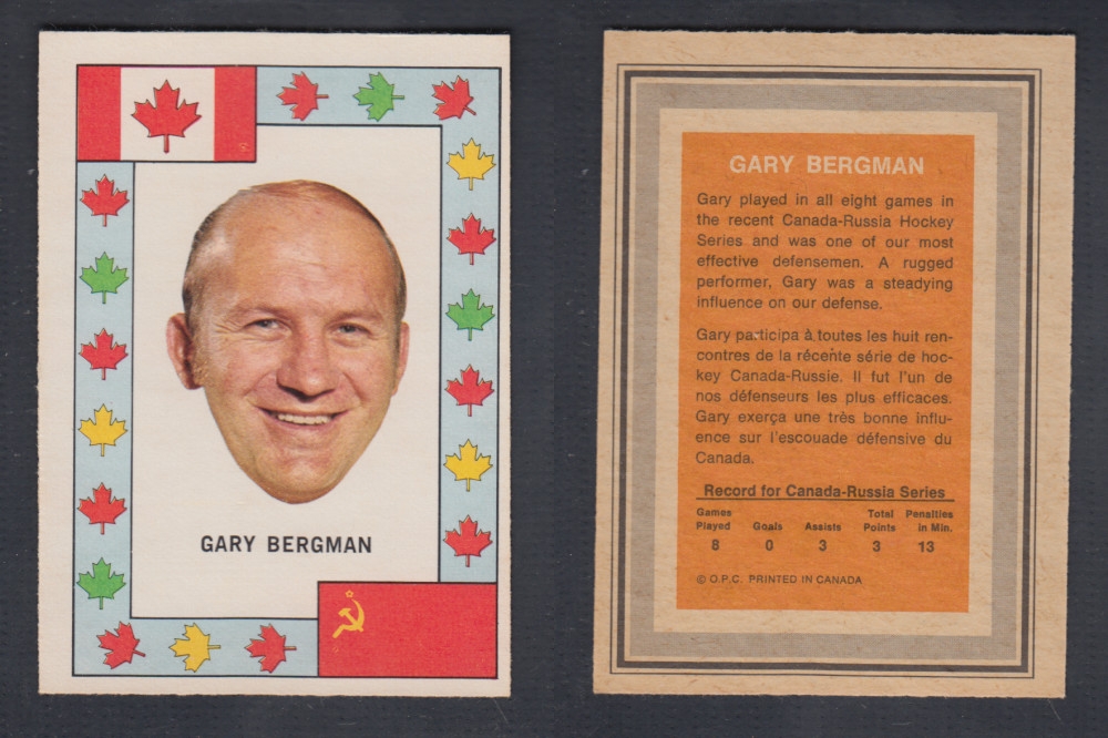 1972-73 O-PEE-CHEE TEAM CANADA G. BERGMAN photo 1972-73 O-PEE-CHEE TEAM CANADA G. BERGMAN photo