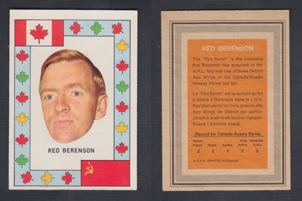 1972-73 O-PEE-CHEE TEAM CANADA R. BERENSON photo 1972-73 O-PEE-CHEE TEAM CANADA R. BERENSON photo