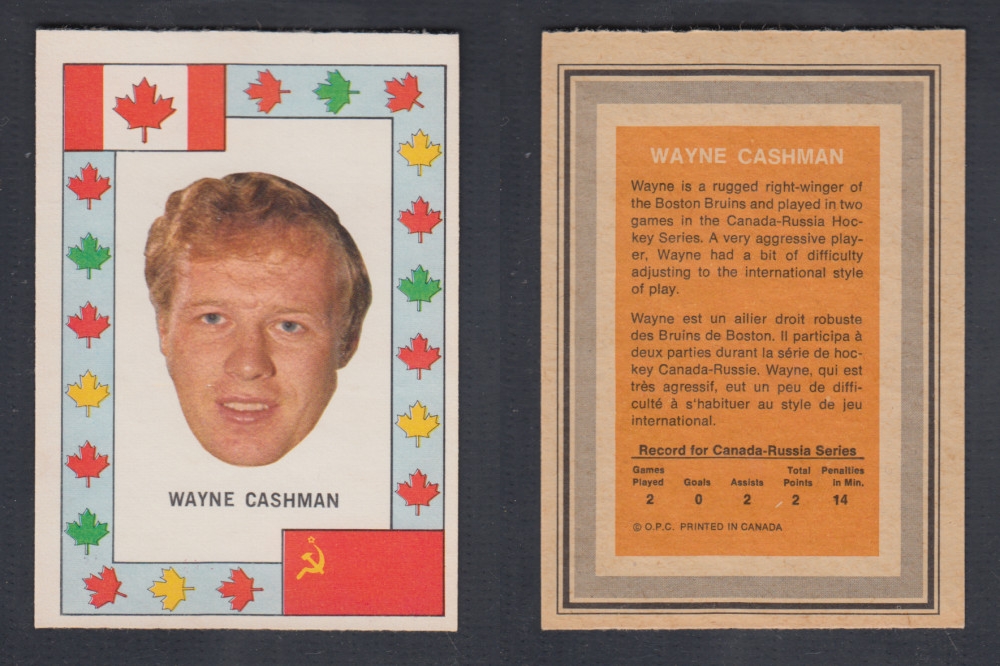 1972-73 O-PEE-CHEE TEAM CANADA W. CASHMAN photo 1972-73 O-PEE-CHEE TEAM CANADA W. CASHMAN photo