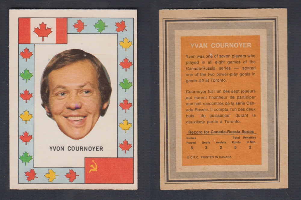 1972-73 O-PEE-CHEE TEAM CANADA Y. COURNOYER photo 1972-73 O-PEE-CHEE TEAM CANADA Y. COURNOYER photo