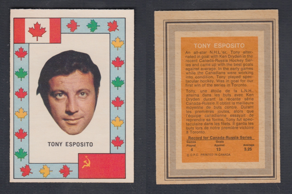 1972-73 O-PEE-CHEE TEAM CANADA T. ESPOSITO photo 1972-73 O-PEE-CHEE TEAM CANADA T. ESPOSITO photo