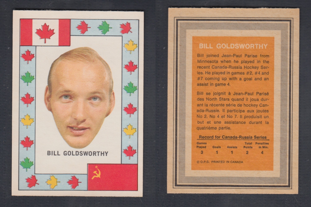 1972-73 O-PEE-CHEE TEAM CANADA B. GOLDSWORTHY photo 1972-73 O-PEE-CHEE TEAM CANADA B. GOLDSWORTHY photo