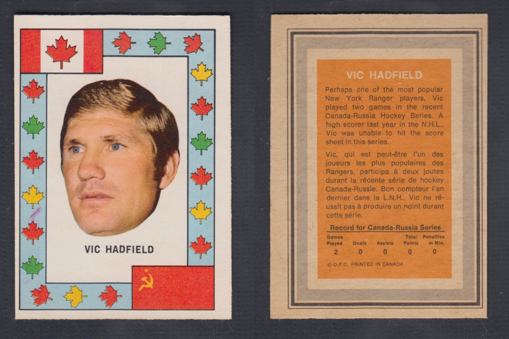1972-73 O-PEE-CHEE TEAM CANADA V. HADFIELD photo 1972-73 O-PEE-CHEE TEAM CANADA V. HADFIELD photo