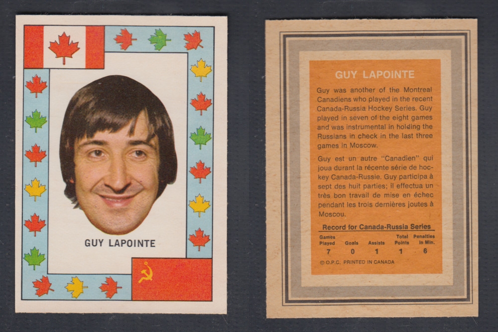 1972-73 O-PEE-CHEE TEAM CANADA G. LAPOINTE photo 1972-73 O-PEE-CHEE TEAM CANADA G. LAPOINTE photo