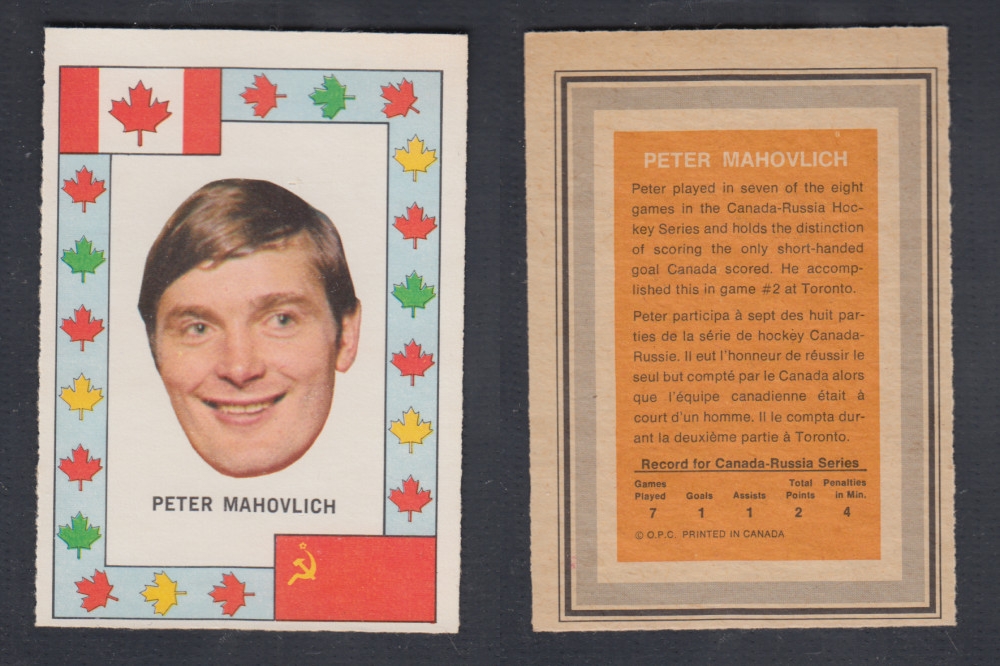1972-73 O-PEE-CHEE TEAM CANADA P. MAHOVLICH photo 1972-73 O-PEE-CHEE TEAM CANADA P. MAHOVLICH photo