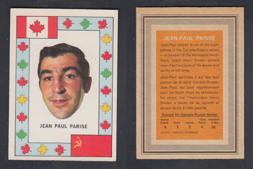 1972-73 O-PEE-CHEE TEAM CANADA J-P. PARISE photo 1972-73 O-PEE-CHEE TEAM CANADA J-P. PARISE photo