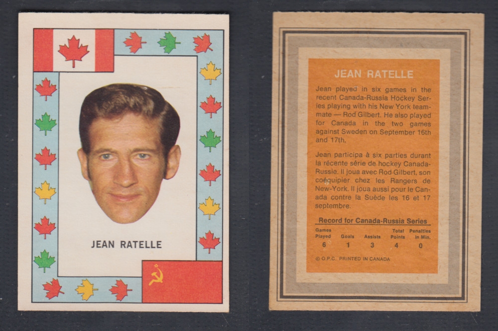 1972-73 O-PEE-CHEE TEAM CANADA J. RATELLE photo 1972-73 O-PEE-CHEE TEAM CANADA J. RATELLE photo