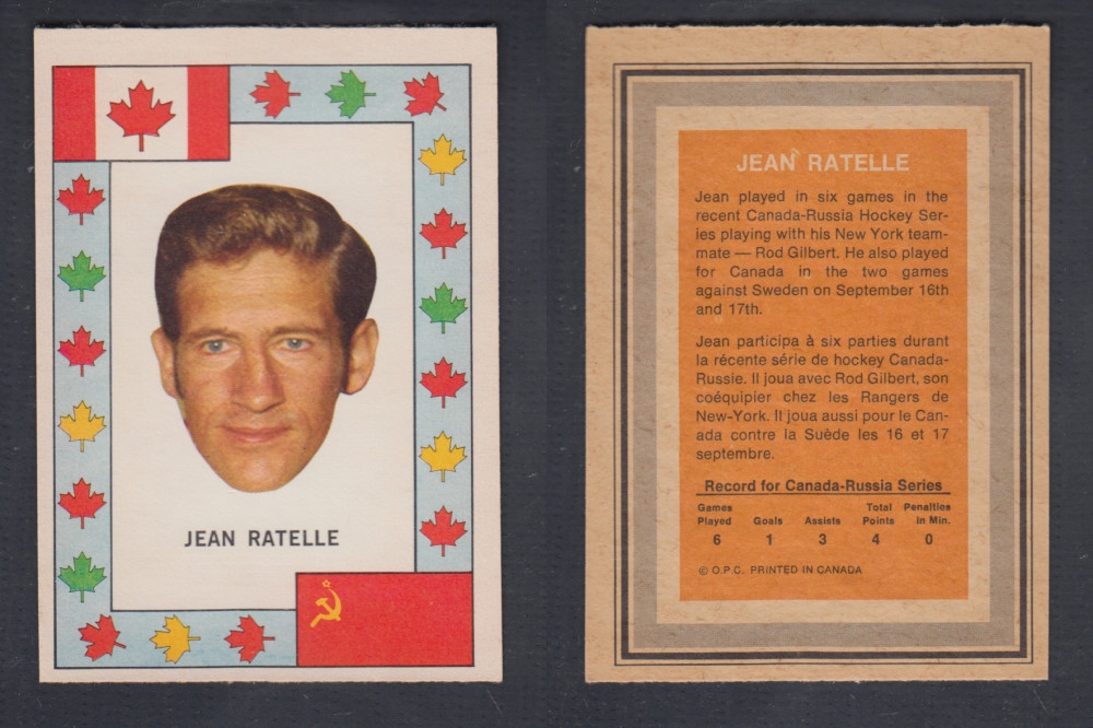 1972-73 O-PEE-CHEE TEAM CANADA J. RATELLE photo 1972-73 O-PEE-CHEE TEAM CANADA J. RATELLE photo