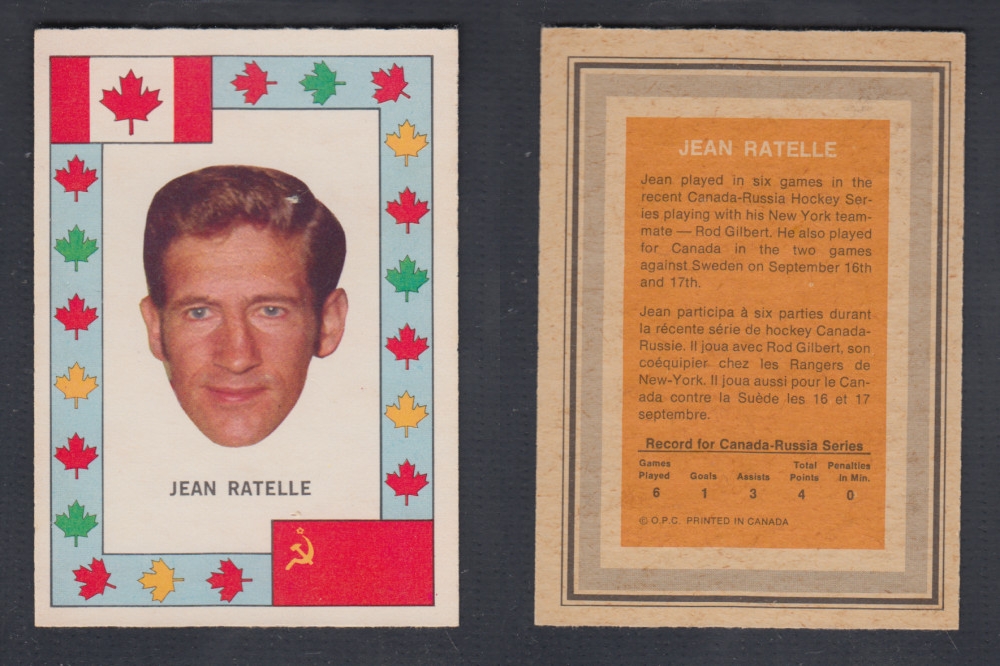1972-73 O-PEE-CHEE TEAM CANADA J. RATELLE photo 1972-73 O-PEE-CHEE TEAM CANADA J. RATELLE photo