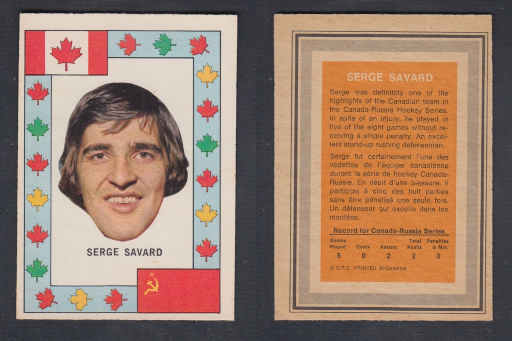 1972-73 O-PEE-CHEE TEAM CANADA S. SAVARD photo