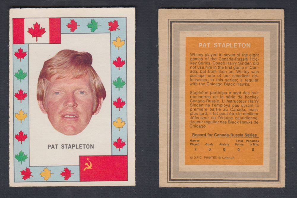 1972-73 O-PEE-CHEE TEAM CANADA P. STAPLETON photo