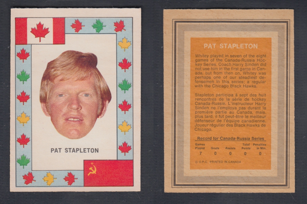 1972-73 O-PEE-CHEE TEAM CANADA P. STAPLETON photo 1972-73 O-PEE-CHEE TEAM CANADA P. STAPLETON photo
