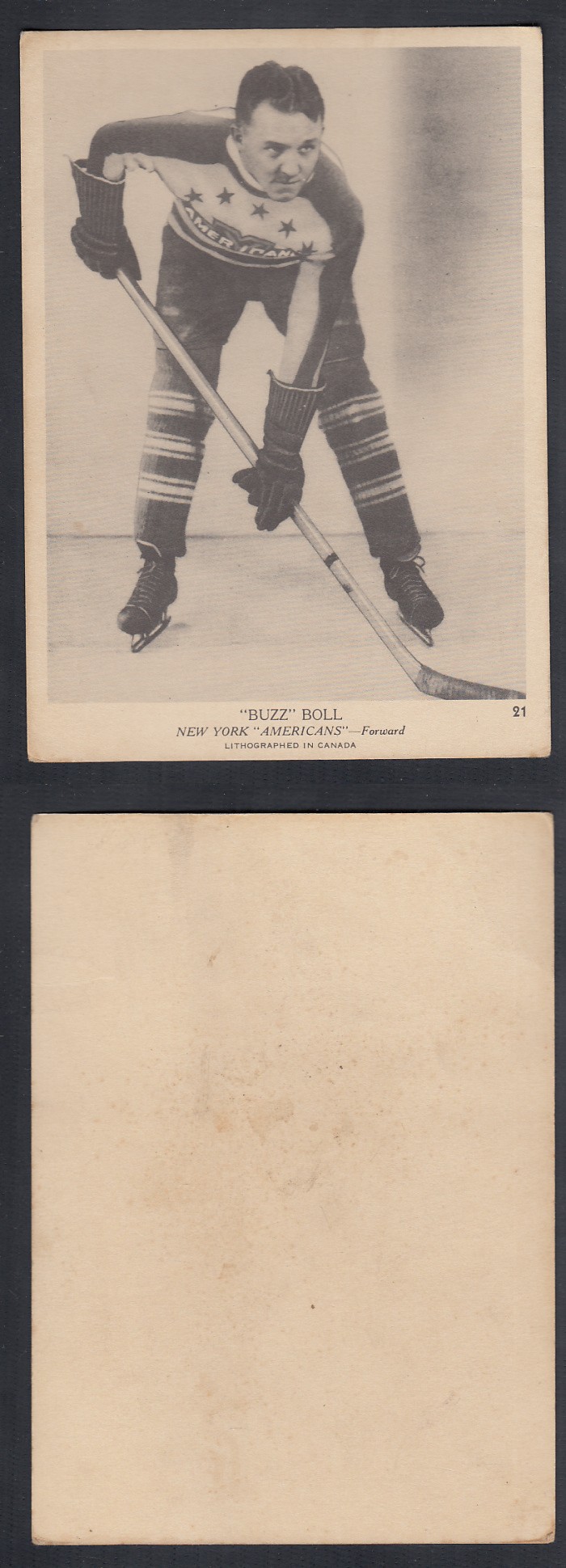 1939-40 O-PEE-CHEE HOCKEY CARD #21 B. BOLL photo