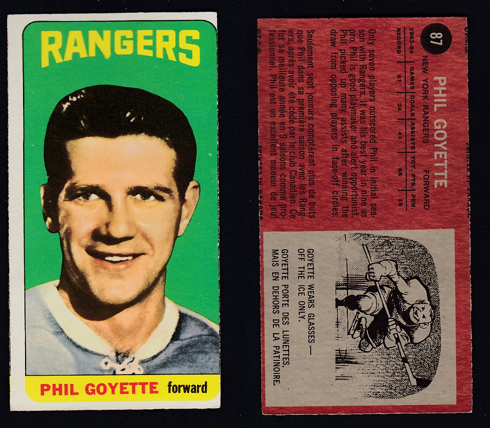 1964-65 TOPPS HOCKEY CARD #87 P. GOYETTE photo