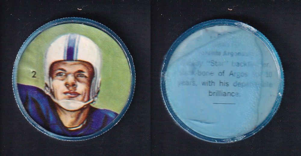 1963 CFL NALLEY'S FOOTBALL COIN #2 D. SHATTO photo 1963 CFL NALLEY'S FOOTBALL COIN #2 D. SHATTO photo