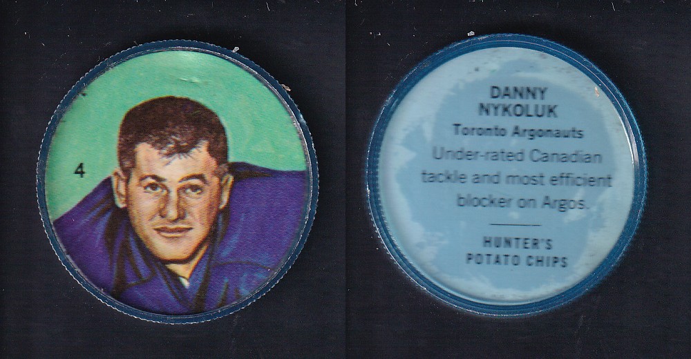 1963 CFL NALLEY'S FOOTBALL COIN #4 D. NYKOLUK photo 1963 CFL NALLEY'S FOOTBALL COIN #4 D. NYKOLUK photo