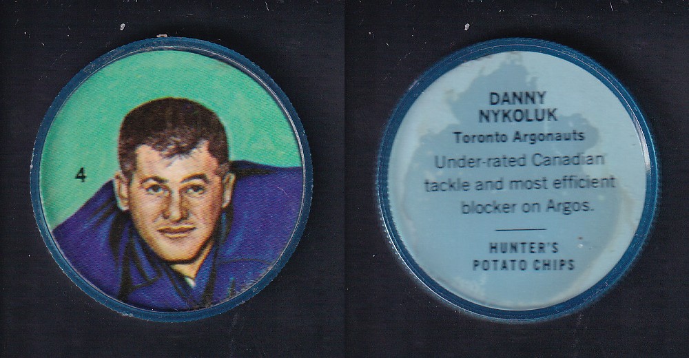 1963 CFL NALLEY'S FOOTBALL COIN #4 D. NYKOLUK photo 1963 CFL NALLEY'S FOOTBALL COIN #4 D. NYKOLUK photo