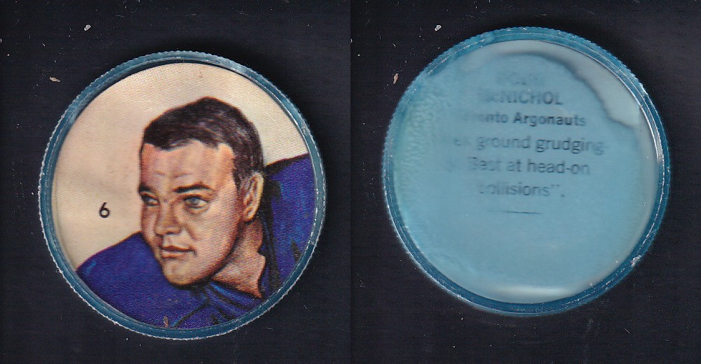 1963 CFL NALLEY'S FOOTBALL COIN #6 D. McNICHOL photo 1963 CFL NALLEY'S FOOTBALL COIN #6 D. McNICHOL photo
