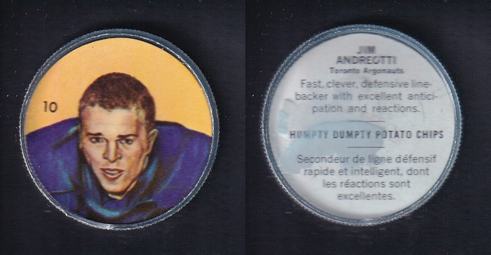 1963 CFL NALLEY'S FOOTBALL COIN #10 J. ANBREOTTI photo 1963 CFL NALLEY'S FOOTBALL COIN #10 J. ANBREOTTI photo