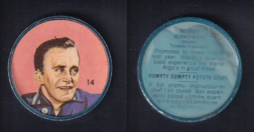 1963 CFL NALLEY'S FOOTBALL COIN #14 N. WIRKOWSKI photo 1963 CFL NALLEY'S FOOTBALL COIN #14 N. WIRKOWSKI photo