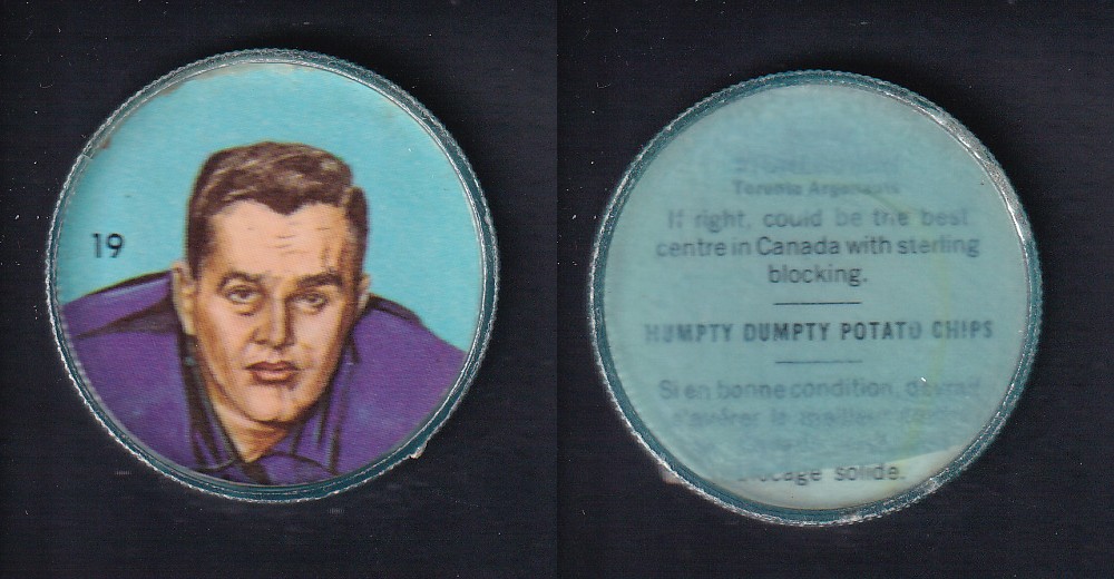 1963 CFL NALLEY'S FOOTBALL COIN #19 N. STONEBURGH photo 1963 CFL NALLEY'S FOOTBALL COIN #19 N. STONEBURGH photo