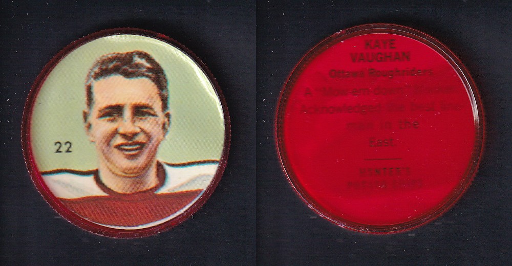 1963 CFL NALLEY'S FOOTBALL COIN #22 K. VAUGHAN photo 1963 CFL NALLEY'S FOOTBALL COIN #22 K. VAUGHAN photo