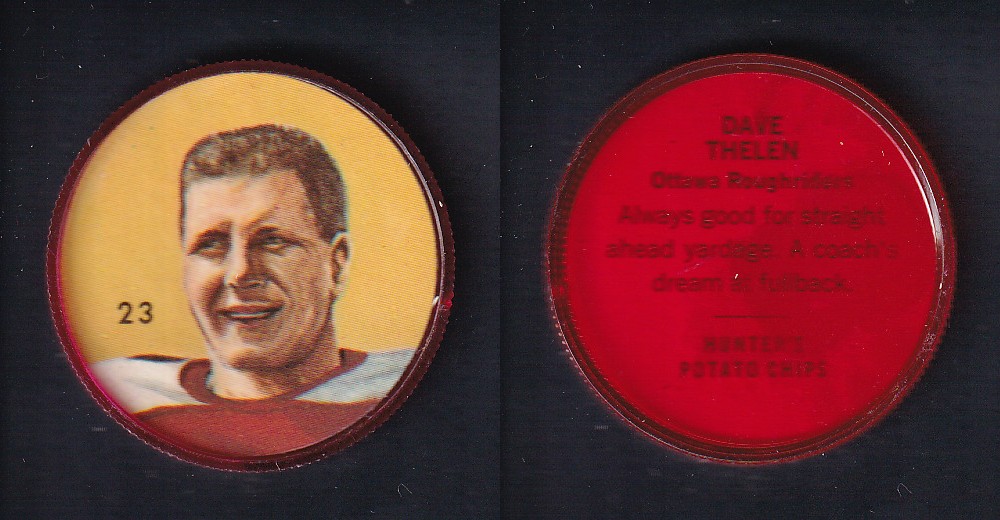 1963 CFL NALLEY'S FOOTBALL COIN #23 D. THELEN photo 1963 CFL NALLEY'S FOOTBALL COIN #23 D. THELEN photo