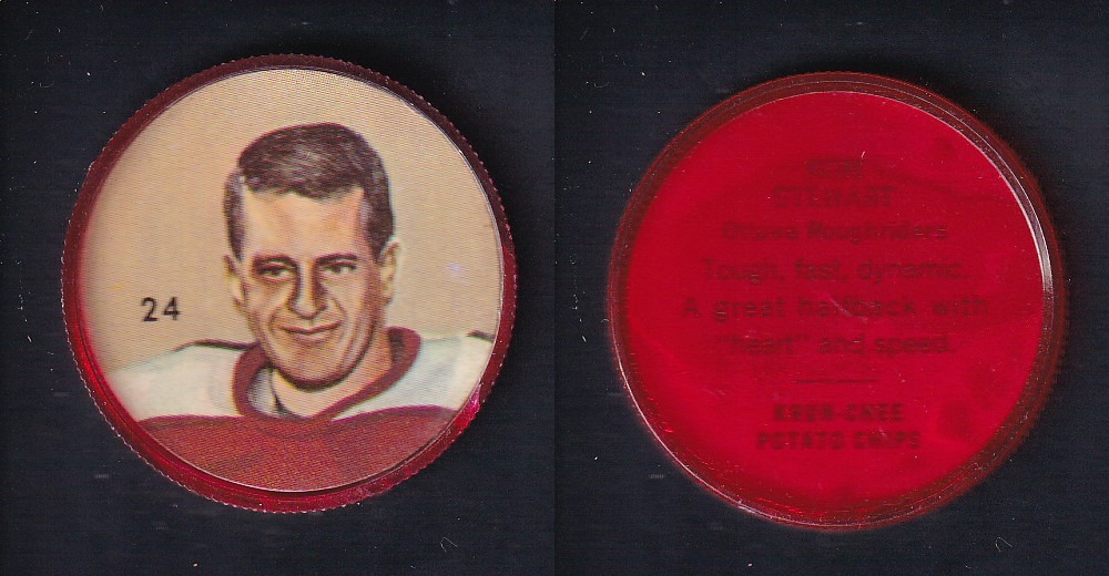 1963 CFL NALLEY'S FOOTBALL COIN #24 R. STEWART photo 1963 CFL NALLEY'S FOOTBALL COIN #24 R. STEWART photo