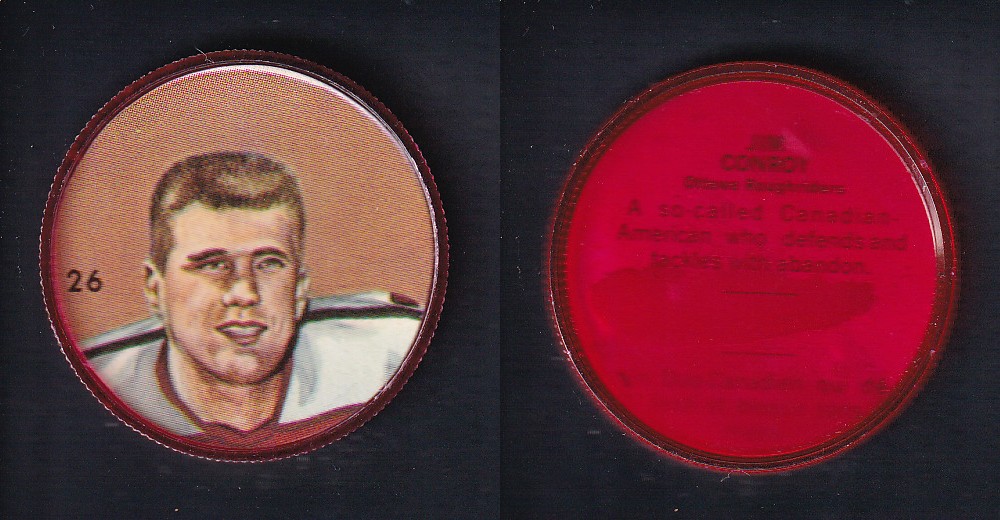 1963 CFL NALLEY'S FOOTBALL COIN #26 J. CONROY photo 1963 CFL NALLEY'S FOOTBALL COIN #26 J. CONROY photo