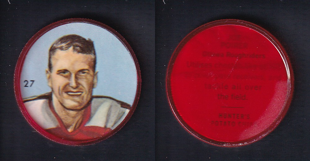 1963 CFL NALLEY'S FOOTBALL COIN #27 J. POIRIER photo 1963 CFL NALLEY'S FOOTBALL COIN #27 J. POIRIER photo